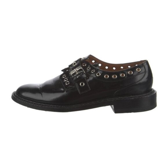 Clergerie Leather Eyelet Trim Oxfords - Picture 5 of 5